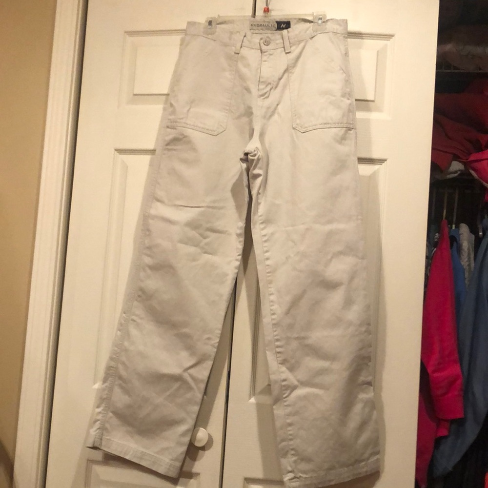 Hydraulic sz 9/10-Industrial Wear Pants-Front Deep Pockets -32”Inseam -11.5”Rise